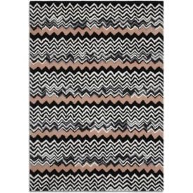 Aztec Pure Wool ZigZag Pattern Rug