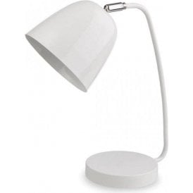 White Table Lamp With Adjustable Shade